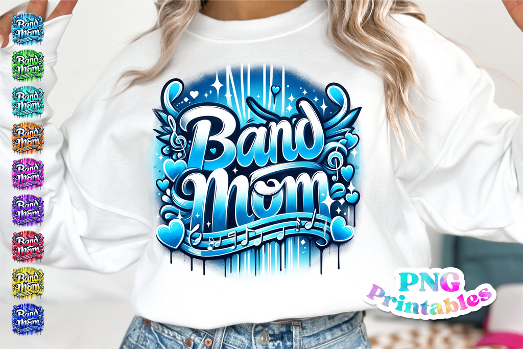 Band Mom Airbrushed | PNG File