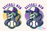 Baseball Mom Skeleton | PNG Sublimation File