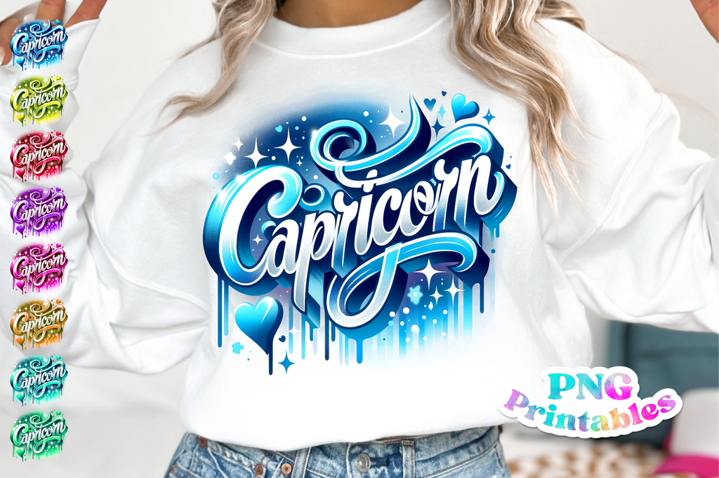 Capricorn Airbrushed | Zodiac PNG File
