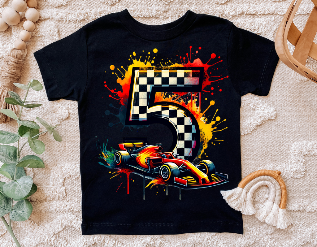 Race Car Fifth Birthday | PNG Print File