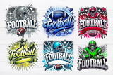 Airbrushed Football PNG Bundle