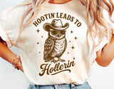 Hootin' Leads To Hollerin' | Funny PNG Print File