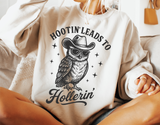 Hootin' Leads To Hollerin' | Funny PNG Print File