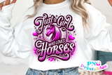 Just A Girl Who Loves Horses | PNG Sublimation File