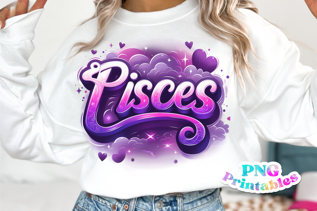 Pisces Airbrushed | Zodiac PNG File