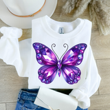 Crystal Purple Butterfly | PNG Sublimation File