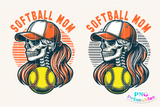 Softball Mom Skeleton | PNG Sublimation File