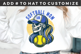Softball Mom Skeleton | PNG Sublimation File