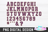 Glitter Sport Alphabet png Purple and Old Gold