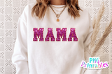 Sequin Sport Alphabet png Hot Pink and Red