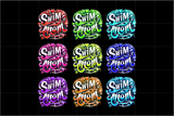 Swim Mom Airbrushed | PNG File