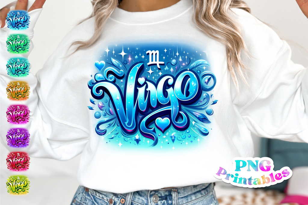 Virgo Airbrushed | Zodiac PNG File
