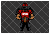 Football Player with Flames | SVG Cut File