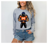 Football Player with Flames | SVG Cut File