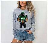 Football Player with Flames | SVG Cut File