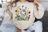 Faux Embroidery Wildflower Pocket | PNG Sublimation File