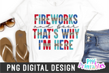Fireworks and Beer | Fourth of July | PNG Sublimation File