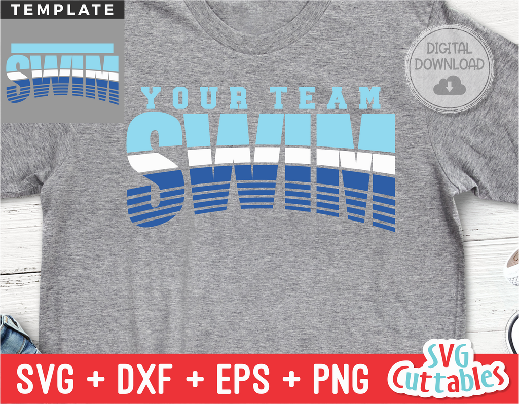 Swim Template 0010 | SVG Cut File