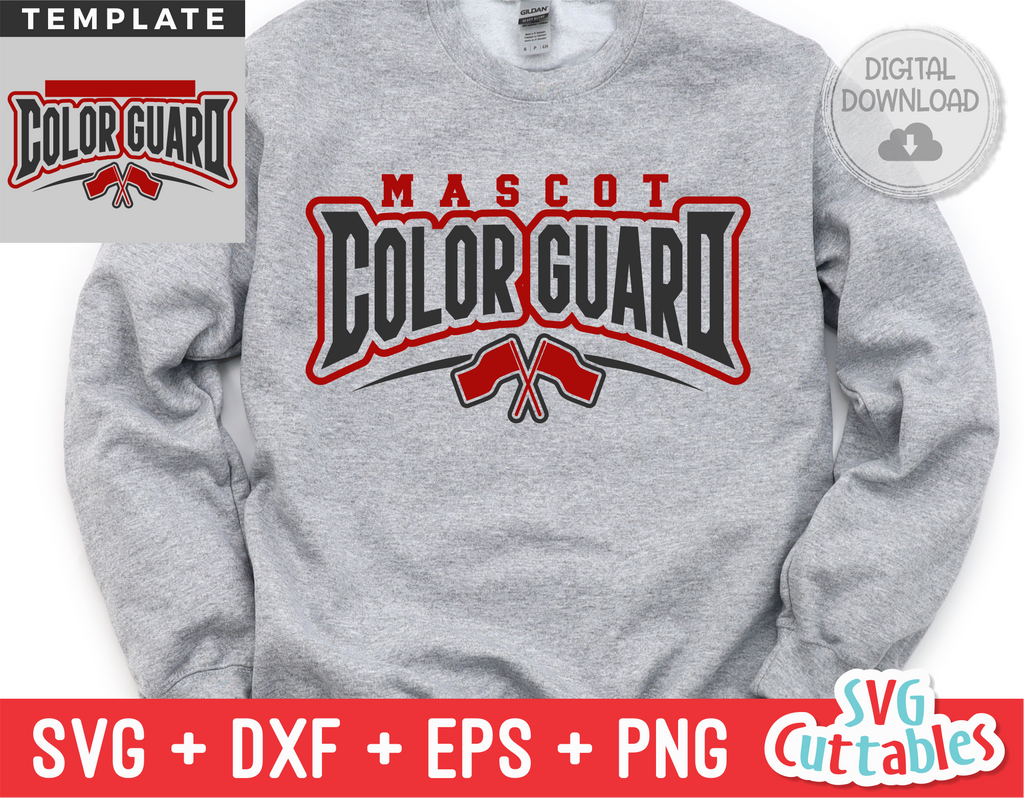 Color Guard Template 0011 | SVG Cut File