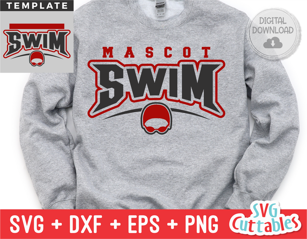 Swim Template 0011 | SVG Cut File