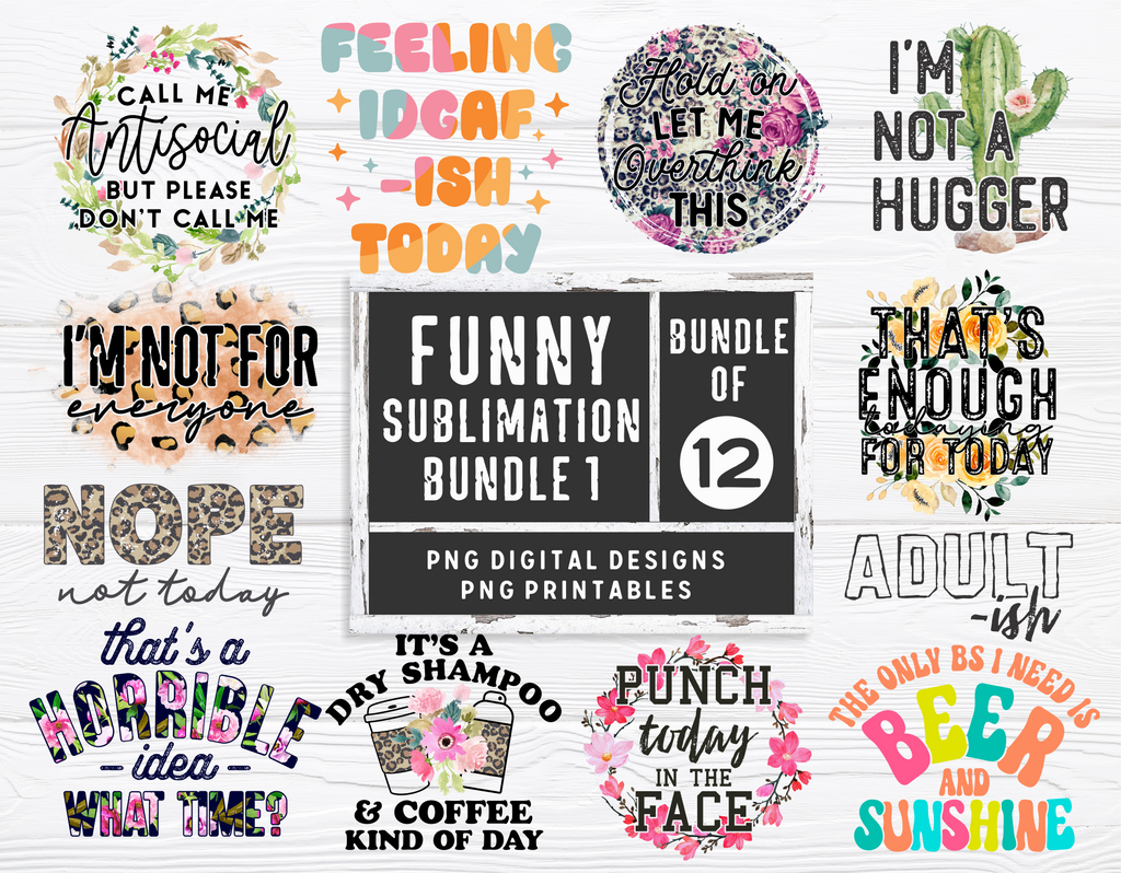 Funny Sublimation PNG Bundle