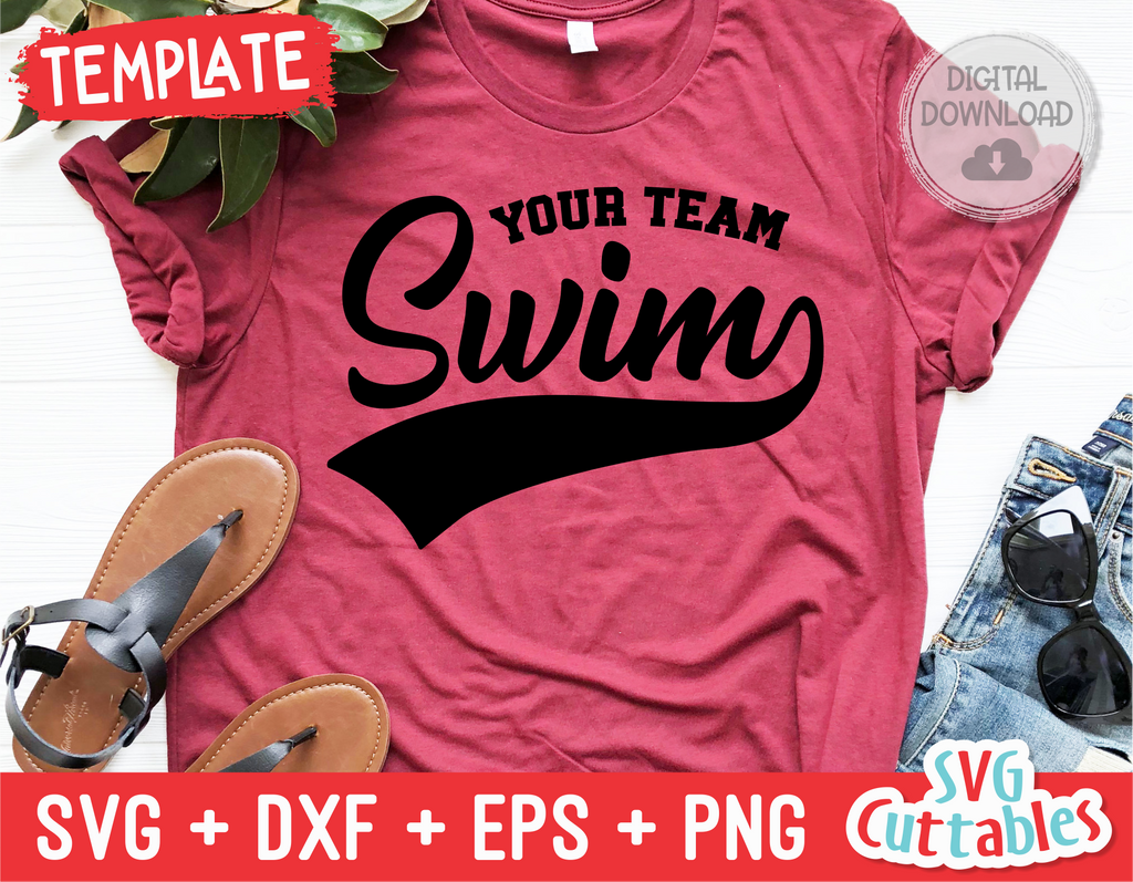 Swim Template 0013 | SVG Cut File