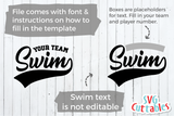 Swim Template 0013 | SVG Cut File
