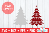 Christmas Tree with Sweater Print | Cut File