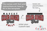 Color Guard Template 0015 | SVG Cut File