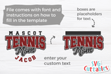Tennis Template 0018 | SVG Cut File