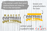 Softball Template 0019