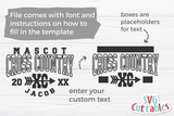 Cross Country Template 001 | SVG Cut File