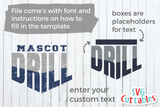 Drill Team Template 001 | SVG Cut File