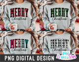 Merry Christmas Plaids | Sublimation PNG