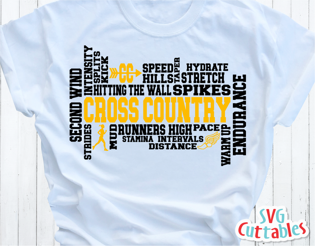 Cross Country Word Art | SVG Cut File