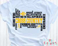 Cross Country Word Art | SVG Cut File