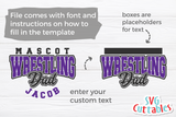 Wrestling Template 0022 | SVG Cut File