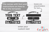 Gymnastics Template 0024 | SVG Cut File