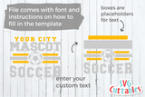 Soccer Template 0026 | SVG Cut File