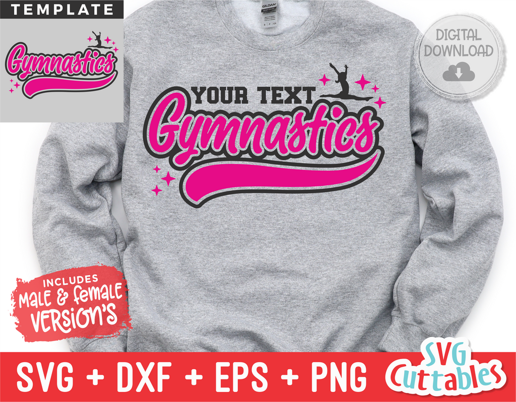 Gymnastics Template 0029 | SVG Cut File