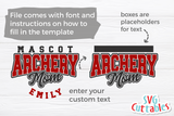 Archery Mom Template 002 | SVG Cut File