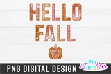 Hello Fall | PNG Sublimation File