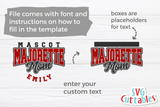 Majorette Mom Template 002 | SVG Cut File