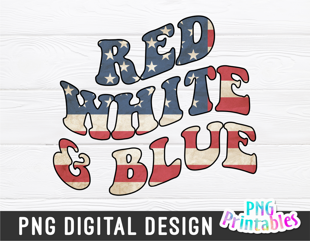 Red White and Blue | PNG Print File
