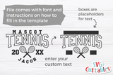 Tennis Template 002 | SVG Cut File
