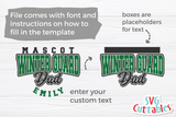 Winter Guard Dad Template 002 | Color Guard SVG