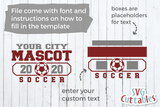 Soccer Template 002 | SVG Cut File