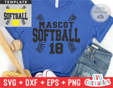 Softball Template 0032 | SVG Cut File