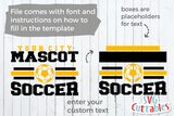 Soccer Template 0033 | SVG Cut File