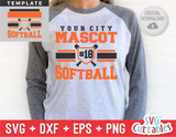 Softball Template 0033 | SVG Cut File